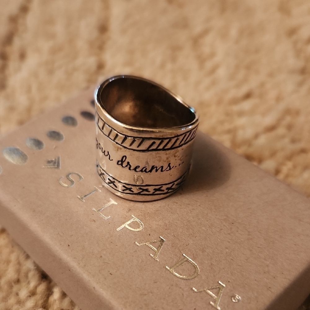 Silpada Silver Engraved Band- size 5 - Picture 2 of 3